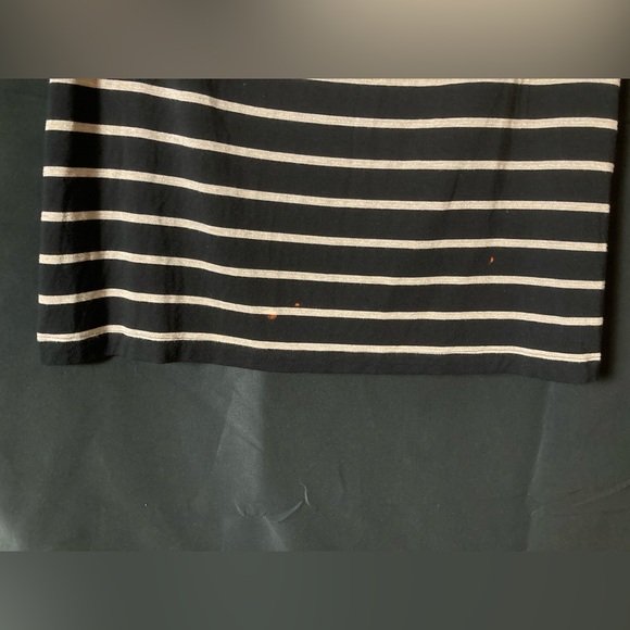 Soma Loungewear Size Medium Black Metallic Gold in Beige Striping Cowl Neck - Picture 8 of 8